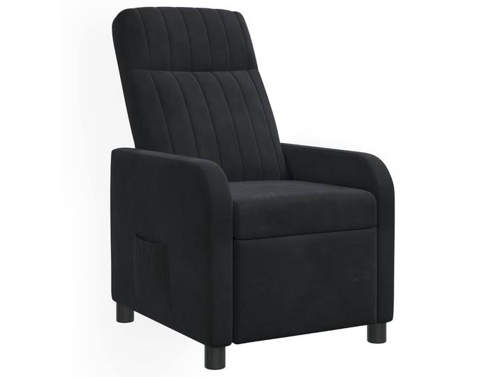 Vidaxl Fauteuil Inclinable Noir Velours (v)