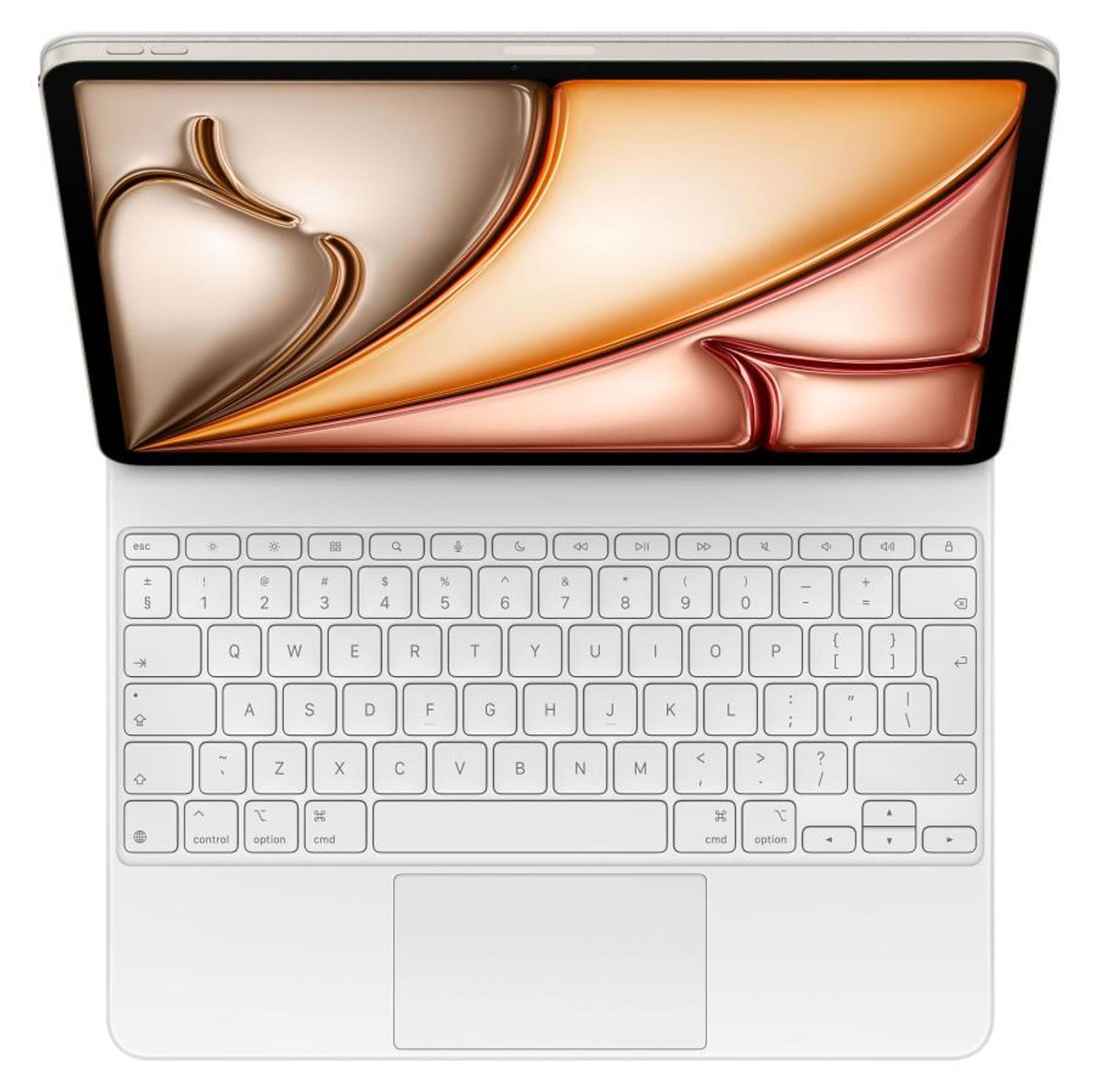 Tastaturhülle Apple Magic Keyboard MDFW4RO/A für iPad Air 13" (M3/M2), rumänisches Layout, Weiß