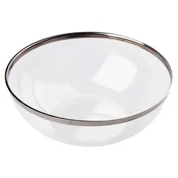 MONOUSO - Plastikschüssel PS Glasklar Hart Silber 3500ml (40 Stück)