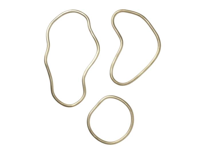Ferm Living Dessous de plat Pond 3 pièces Laiton