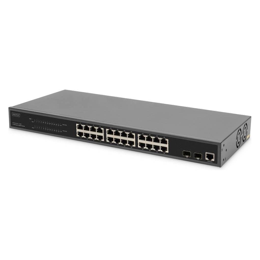 Digitus 24 Port L2 Managed Gigabit Ethernet PoE Switch (26 Ports) (DN-95359)