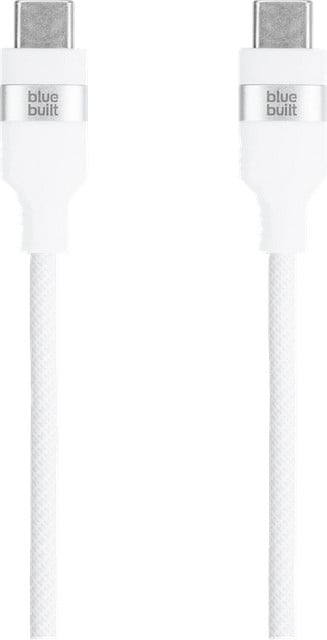 BlueBuilt USB-C naar USB-C kabel, 1,5m, Nylon, Wit