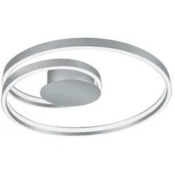 Cinque LED-Deckenleuchte Ciola Metall Silber Nickel matt