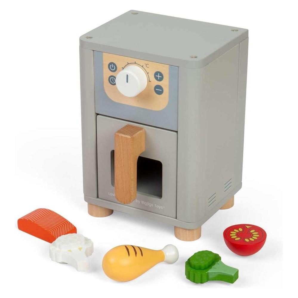 Bigjigs Airfryer-Spielset aus Holz, 5-tlg. (BJ37083)