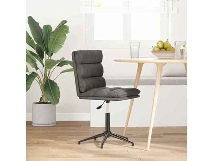 KGHERMDF Esszimmerstuhl Schwarz Kunstleder Höhenverstellbar Metall-Holz-Gestell, Dicke Schaumstoffpolsterung, Pflegeleicht, Für Esszimmer Wohnzimmer