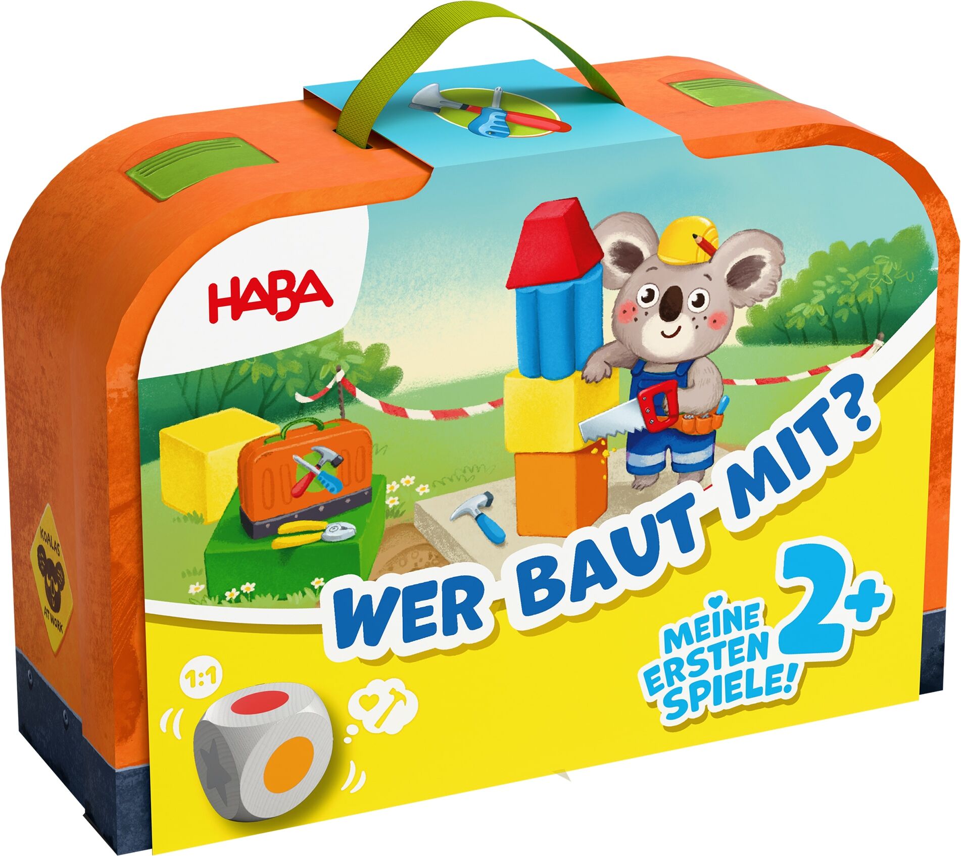 Spiel HABA "Meine ersten Spiele – Wer baut mit?", orange (bunt), Spiele, Kinder, Spiel