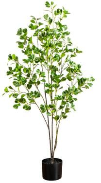 Nearly Natural 4-ft Artificial Heart Shaped Ficus Leaf Tree - Green