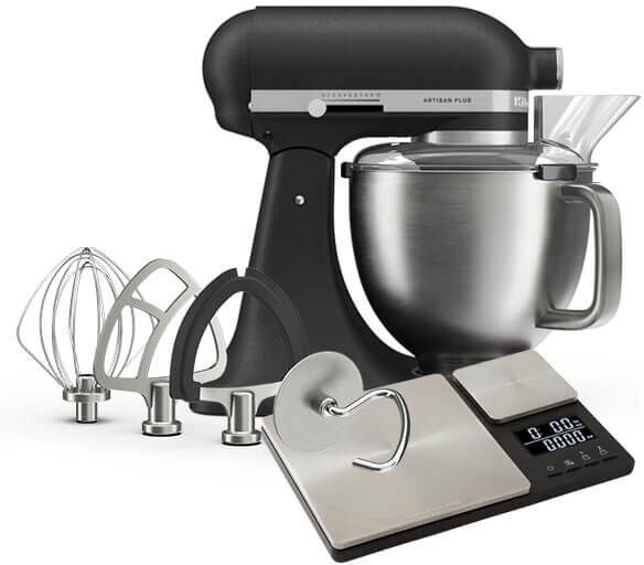 KitchenAid Artisan Plus Cast Iron Black 4.7L Tilt Head Stand Mixer With FREE Gift