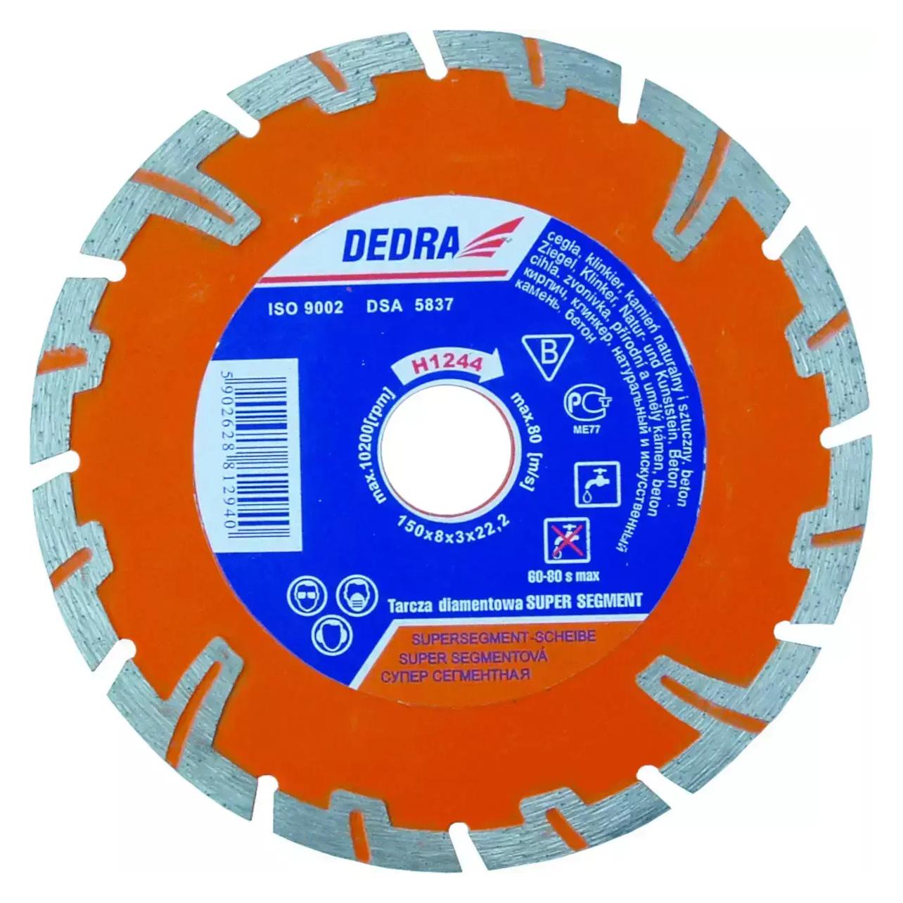 Dedra Super Segment Diamant-Schleifscheibe 125 mm/22,2 (H1243)