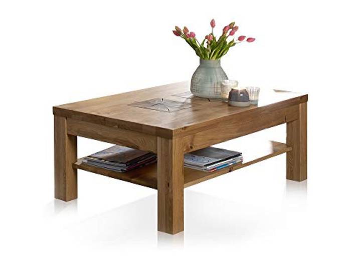 WINSTON Couchtisch, Material Massivholz, Wildeiche mit Hirnholz, 70 cm