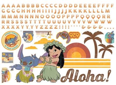 Disney Lilo And Stitch Peel And Stick Giant Wall Decals With Alphabet by RoomMates