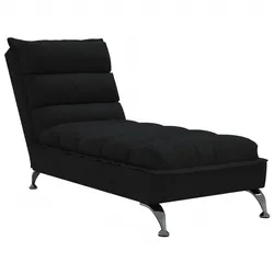 Décoshop26 - Indoor-Chaiselongue mit schwarzen Stoffkissen DEC026088 DEC026088