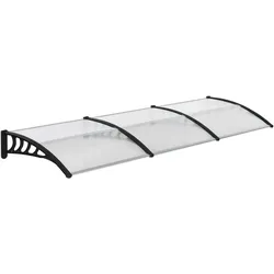 Outsunny Pultvordach Vordach für Haustür 303x96x27cm mit UV Schutz für draußen