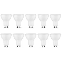 10 x 7 Watt GU10 LED Leuchtmittel Leuchte LED Spot|Ø50mm|Kaltweiß|700 Lumen 110°