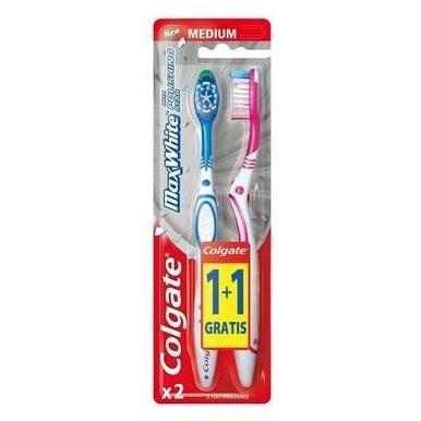Colgate Max White Medium Zahnbürste - sortierte Farben (Mittel, 1x) (35771452)