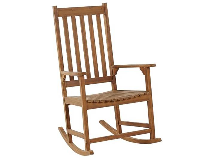 Beliani Schaukelstuhl Akazienholz Heller Holzfarbton rustikal Indoor und Outdoor Bojano