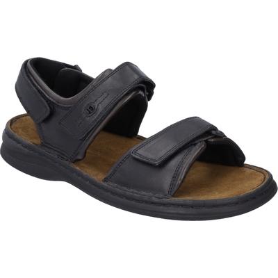 Sandale JOSEF SEIBEL "Rafe, schwarz", Herren, Gr. 44, schwarz (schwarz, brasil), Obermaterial: 100% Rindsleder Leather cow., Schuhe Sandale