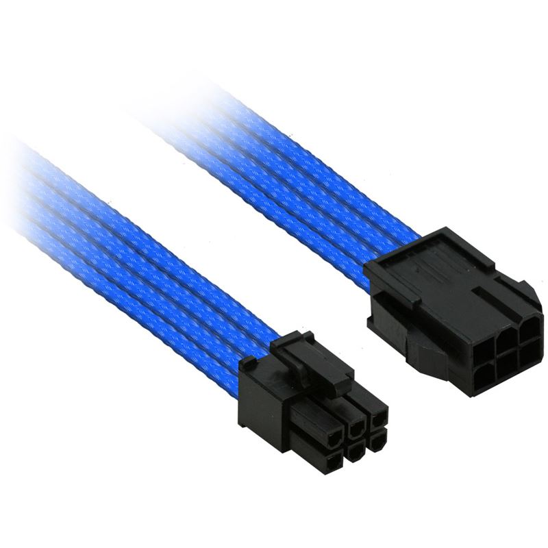 Nanoxia 6er PCI-E Verlängerung 30 cm blau