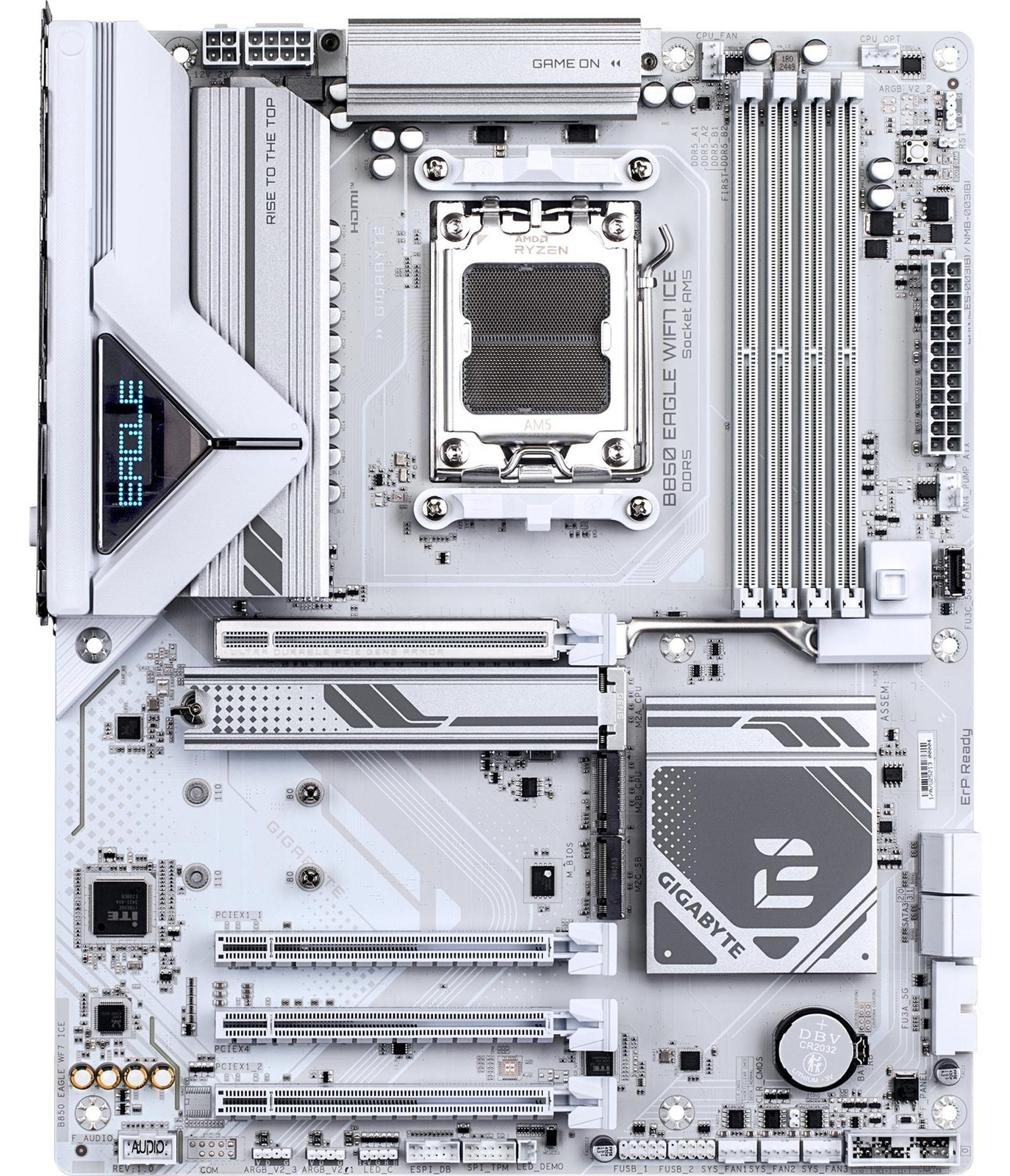 Gigabyte B850 EAGLE WF7 ICE Motherboard - ATX - AMD B850 Chipset - DDR5 & PCIe 5.0 - WiFi 7