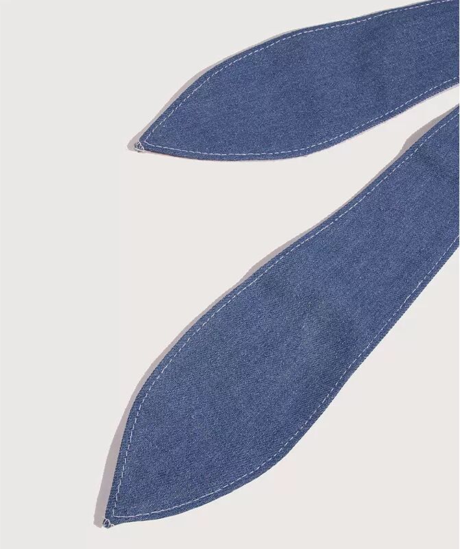 INF Breiter Taillengürtel mit Schleife Blau