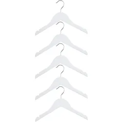 alpina, Kleiderbügel, Kleiderbügel Holz weiss 5er Set (5x)