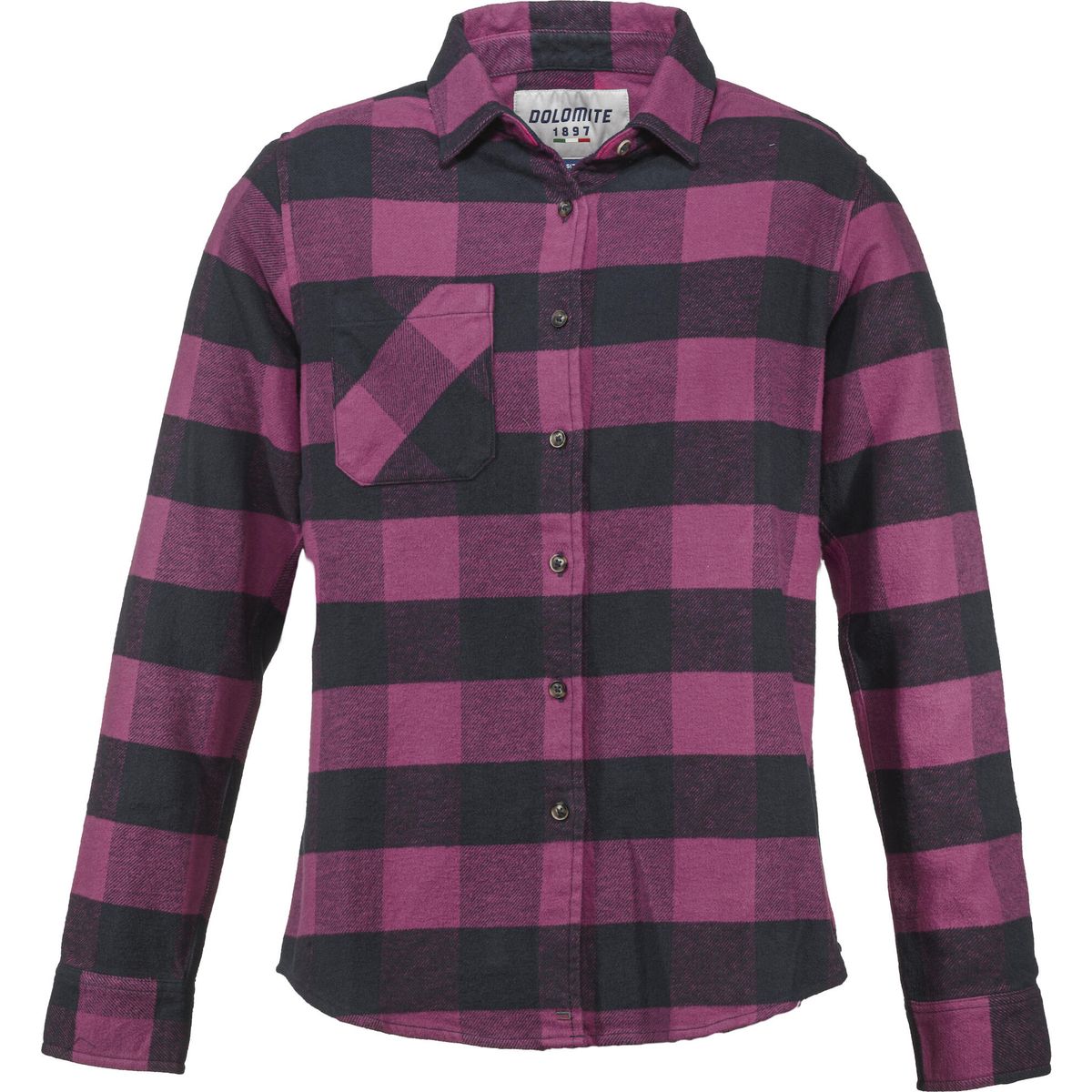 Dolomite Shirt W's Flanell Check dark blue/sorbet pink (1395) XL 2855331395007