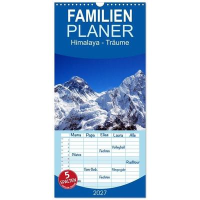 Familienplaner 2027 - Himalaya - Träume mit 5 Spalten (Wandkalender, 21 x 45 cm) CALVENDO