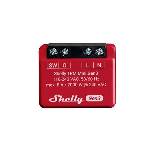 Shelly 1PM Mini Gen3 Schalt-Messaktor Wi-Fi, Bluetooth