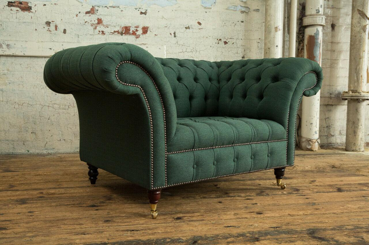 Chesterfield Sofa Textiel 1,5 Zits Bank voor de Woonkamer