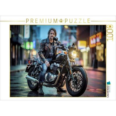 CALVENDO Puzzle Rocker sein heißt, Glück nicht suchen, sondern fahren. | 1000 Teile Lege-Größe 64x48cm Foto-Puzzle für glückliche Stunden, von ,