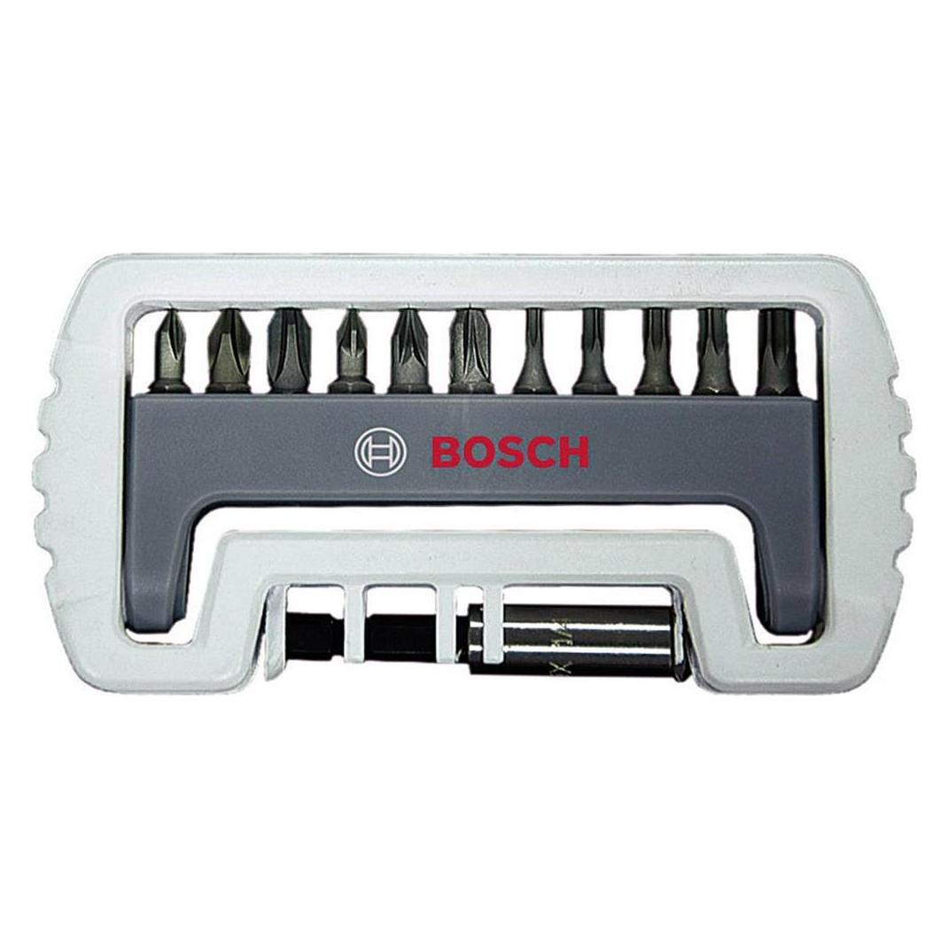 Bosch Professional Zubehör 11-tlg. Schrauberbit-Set inklusive Bithalter, PH, PZ, T, 25 mm (2608522129)