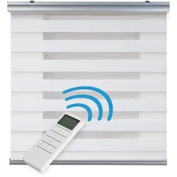 DOPPELROLLO Motorisiertes Weiß 120x250 cm