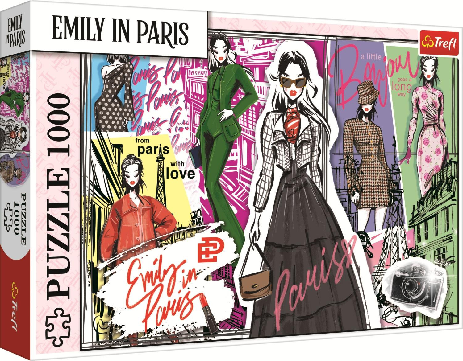 Trefl Puzzel 1000 stukjes Emily in Parijs: mode-inspiraties