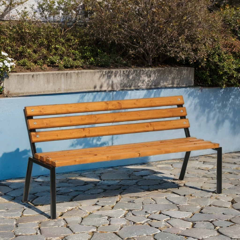 B2B Partner Venkovní lavička STACK, stohovatelná, s opěradlem, 1+1 ZDARMA, 1500 mm, limba
