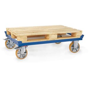 Fetra Paletten-Fahrgestell 22851, 1210 x 810 mm, PU-Rollen, Tragkraft 1050 kg