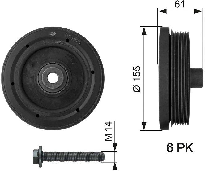 Tvd1021a Poulie Damper Gates