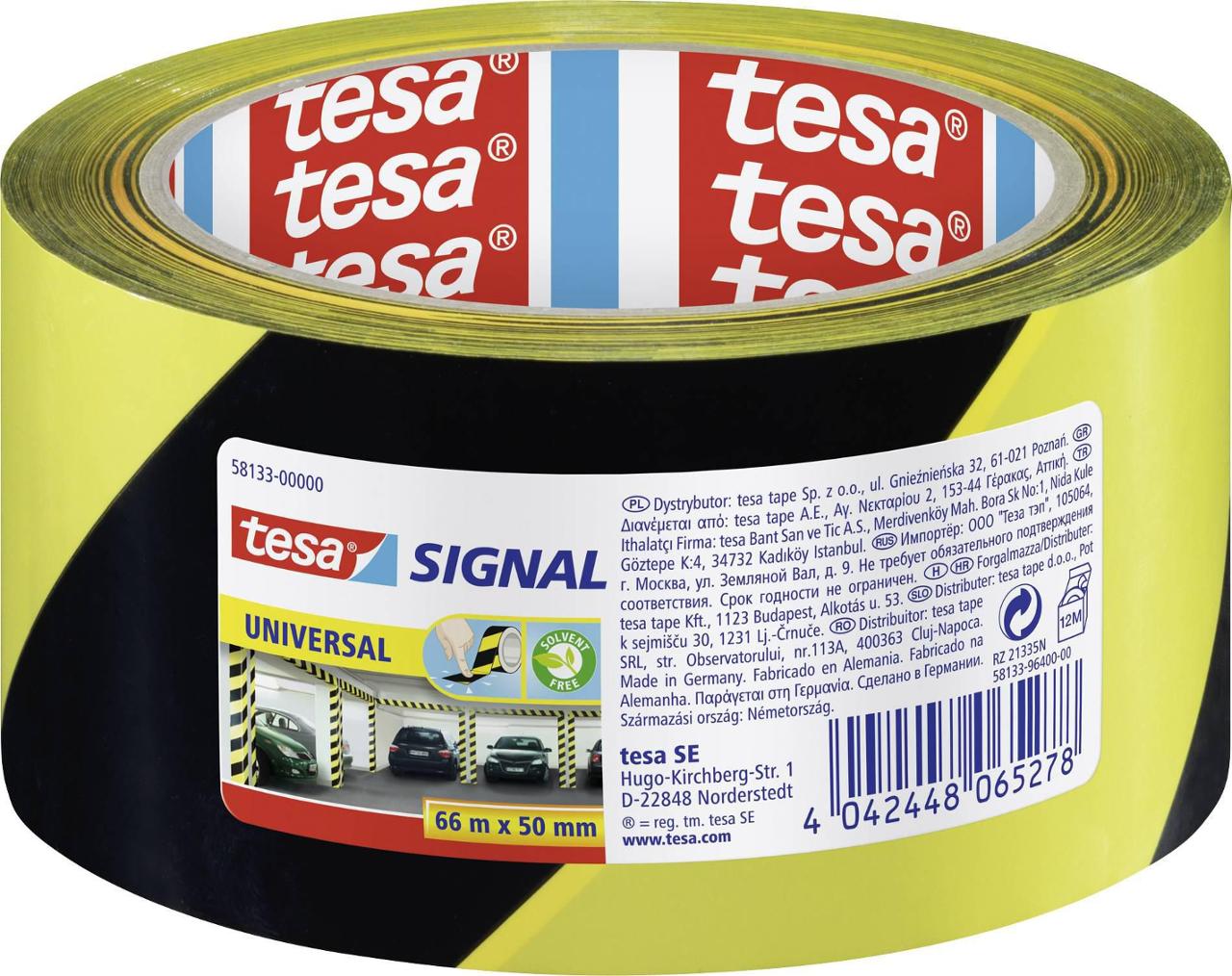 TESA Markeringstejp Signal 50mmx66m gul/svart