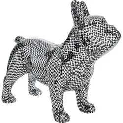KARE DESIGN Deko-Figur Bulldog Disco 44,5 x 36 cm Polyresin Silber