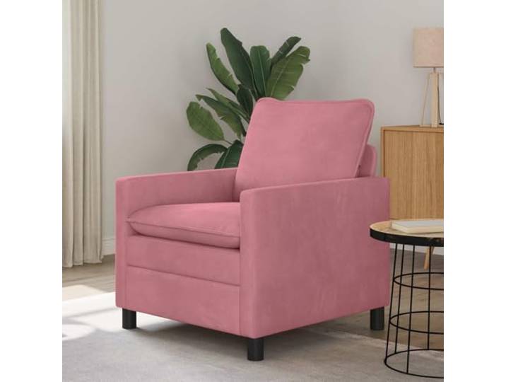 ZQQLVOO Sofa Rosa Samt 76 x 81 x 87,5 cm Stabiler Metallrahmen, Ergonomisches Design, Pflegeleicht, Einfache Montage