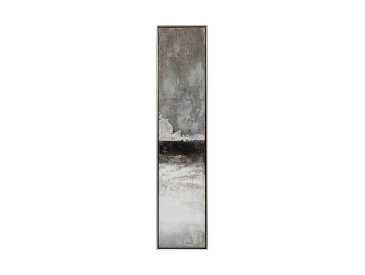 Handgemaltes Bild „Sereno Slim“ 29 x 129 cm Silber, Grau, Schwarz Crea Collection