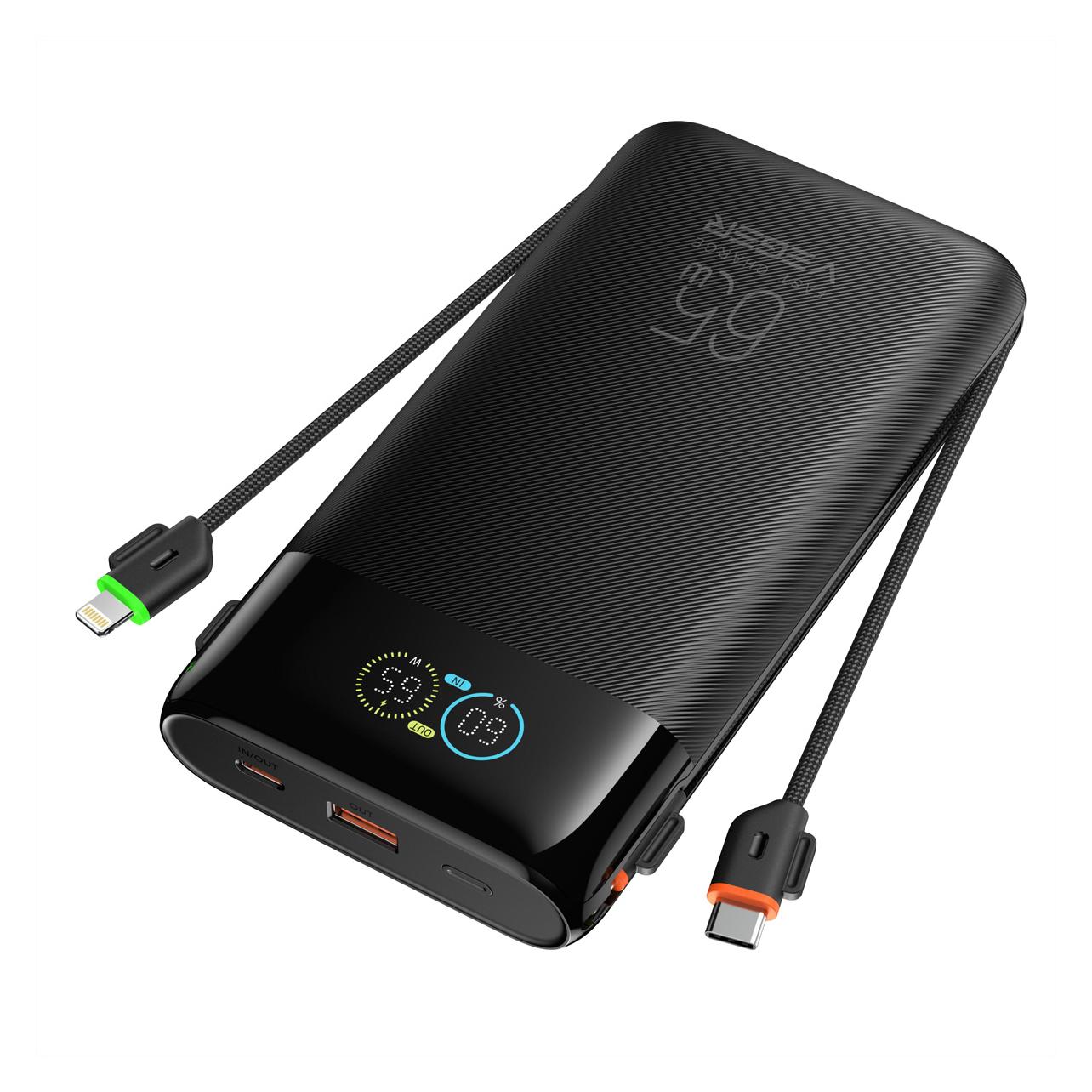 Veger Powerbank W3019S 27000mah Black (27000 mAh, 65 W) (W3019S Black)