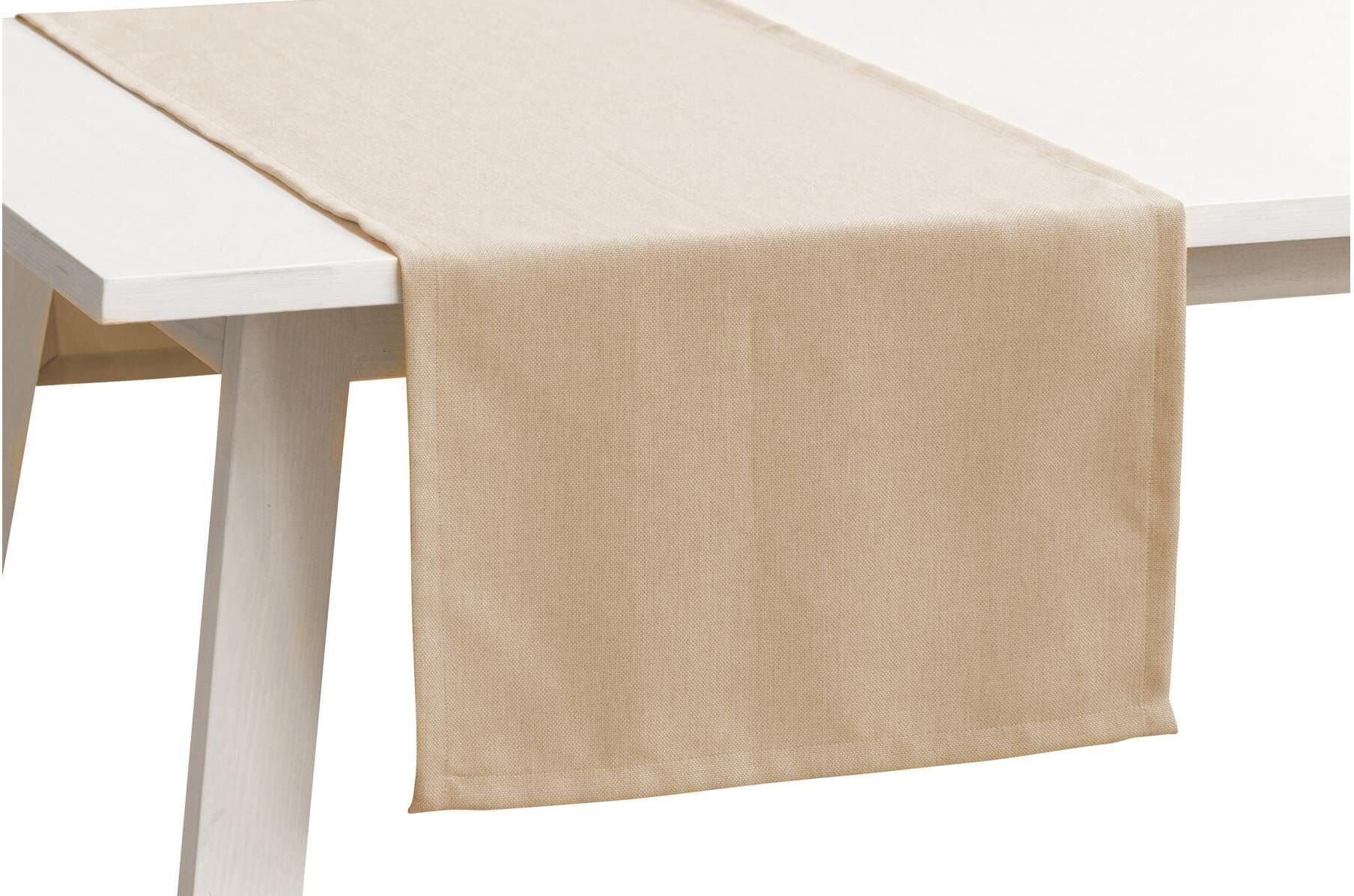 Tischläufer PICHLER "Panama", beige (sand), Tischdecken, Tischläufer sand Einheitsgröße
