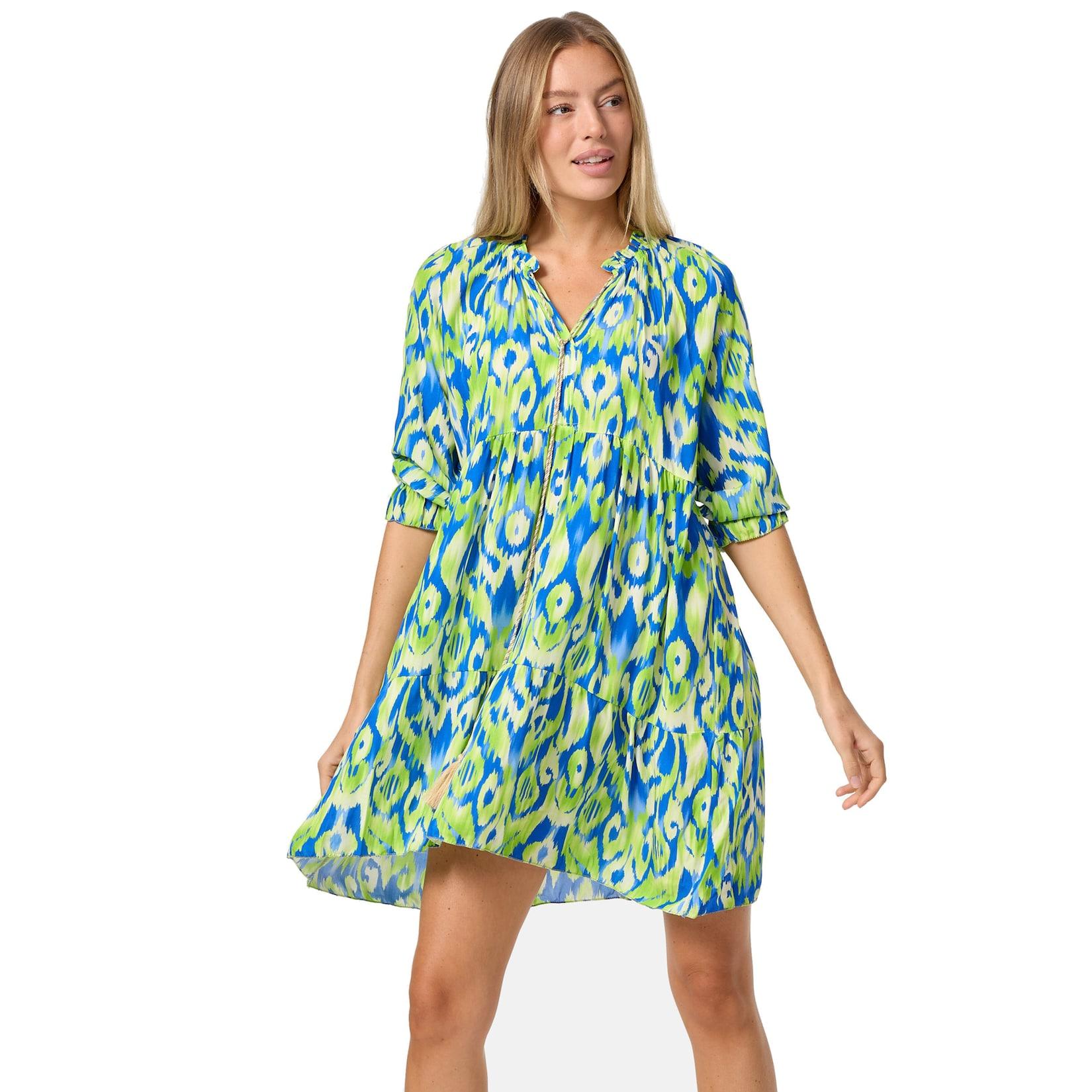 PM SELECTED Damen Tunikakleid Sommerkleid Jersey Strandkleid mit Muster PM31