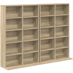 vidaXL Indoor CD Schrank (CDs), CD- & Schallplatten Aufbewahrung, Braun
