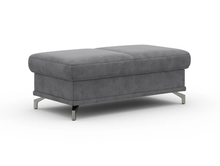 Hocker SIT & MORE Cabrio, B: 133 cm , grau, B:133cm H:48cm T:72cm, 100% Polyester, Hocker, Hocker, individuell zu kombinieren, Federkern