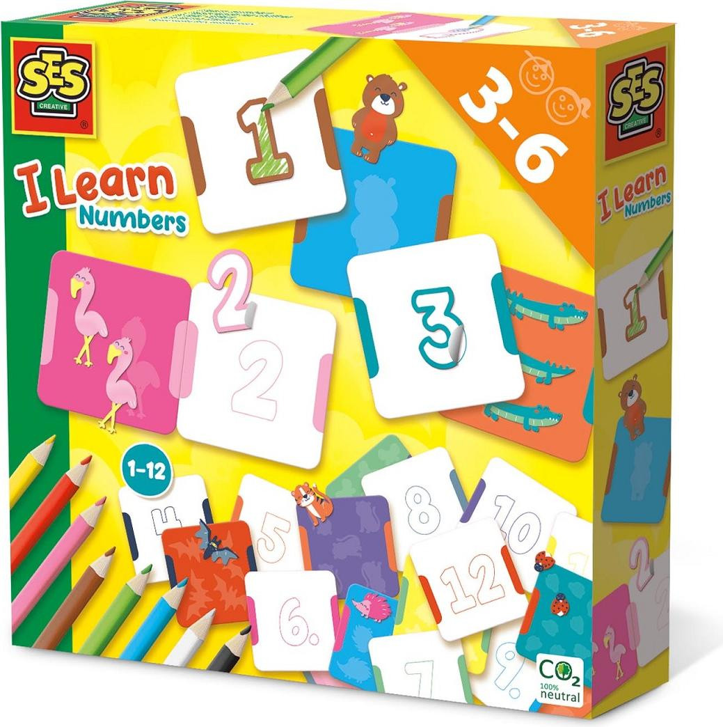 SES Creative Ik leer tellen voor kinderen vanaf 3 jaar meerkleurig karton