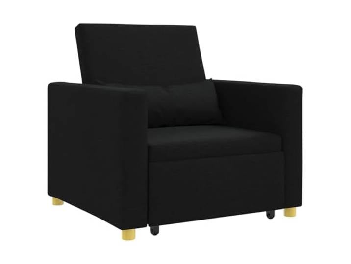 Heofavd 3-in-1 Schlafsofa Einzel Schlafcouch Schwarz 90 x 165 x 87 cm