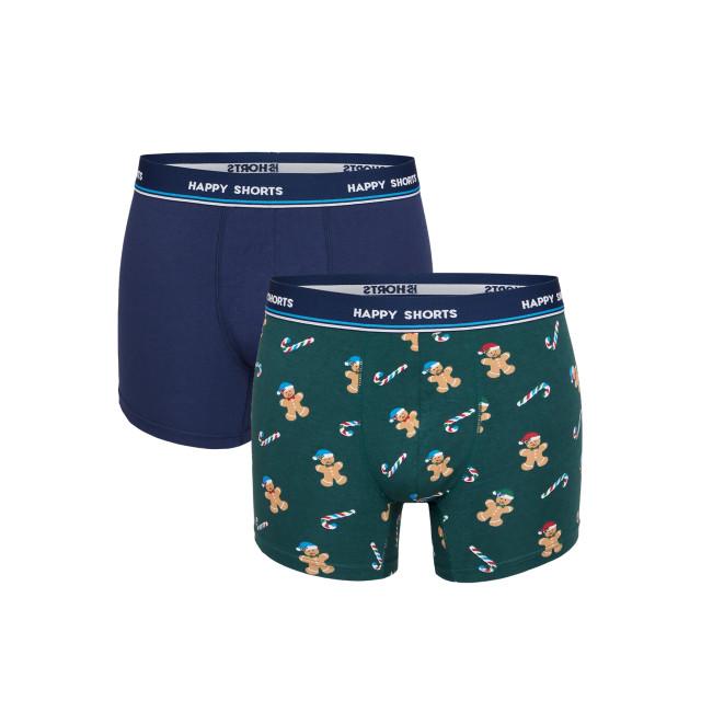 Happy Shorts 2-pack kerst boxershorts heren kerst print
