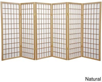 Red Lantern 4 ft. Short Window Pane Shoji Screen