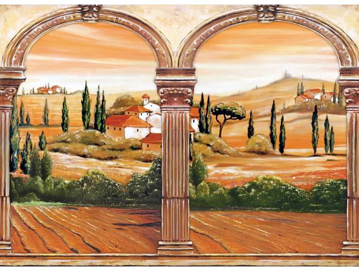 Fototapete PAPERMOON Tuscany , bunt, B:1,5m L:1,11m, Vlies, Tapeten, Fototapete